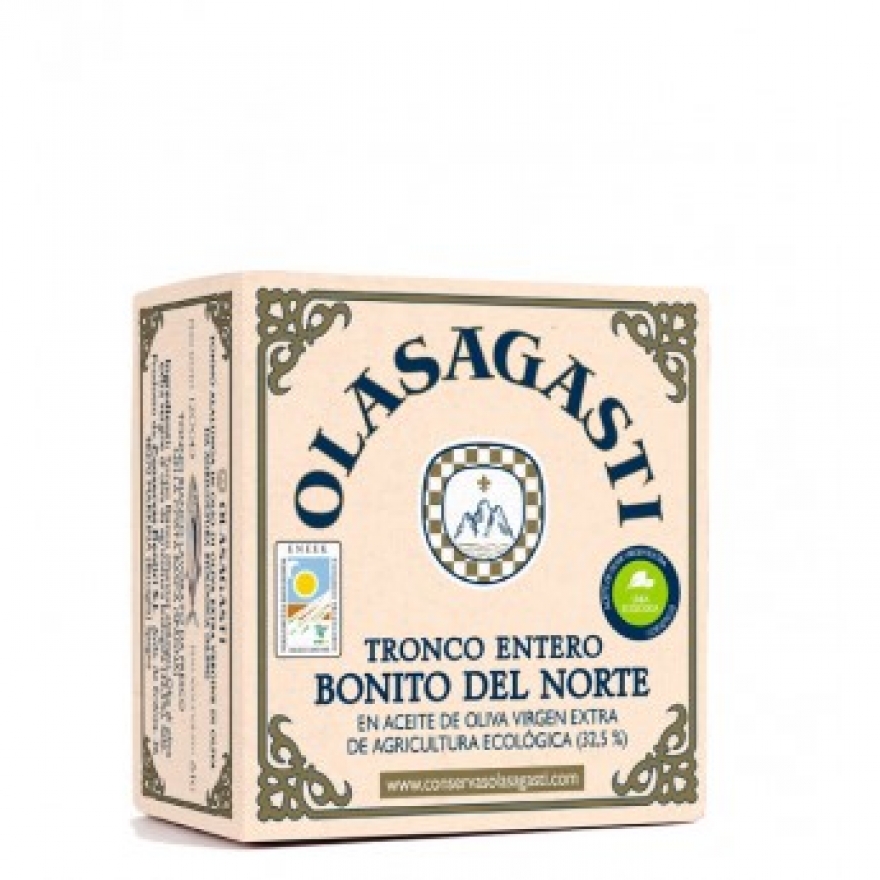 OLASAGASTI -Delicias del Mar Cantábrico- Tronco entero de Bonito del Norte ECOLÓGICO 120g