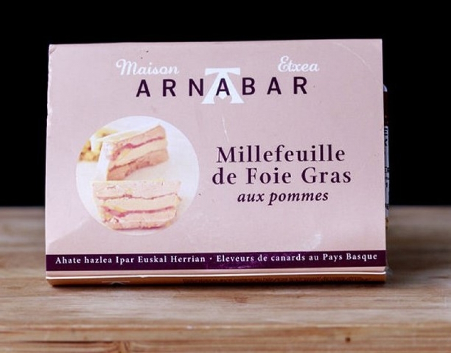 ARNABAR Productos de Pato Milhojas de Foie Gras con manzana 250gr